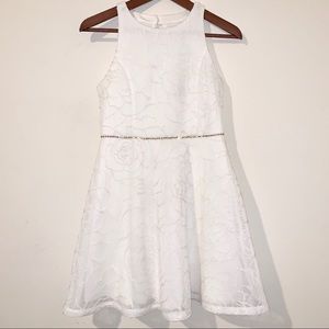 Pink & Violet Big Girls Floral Embroidered Dress